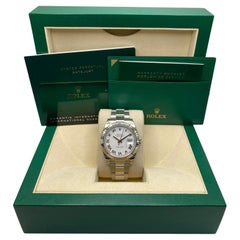 New Rolex Datejust 41mm 126334 Steel White Roman Dial Automatic Watch B&P