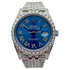 Rolex Datejust Full Diamond Blue  41mm with box and papers 2020