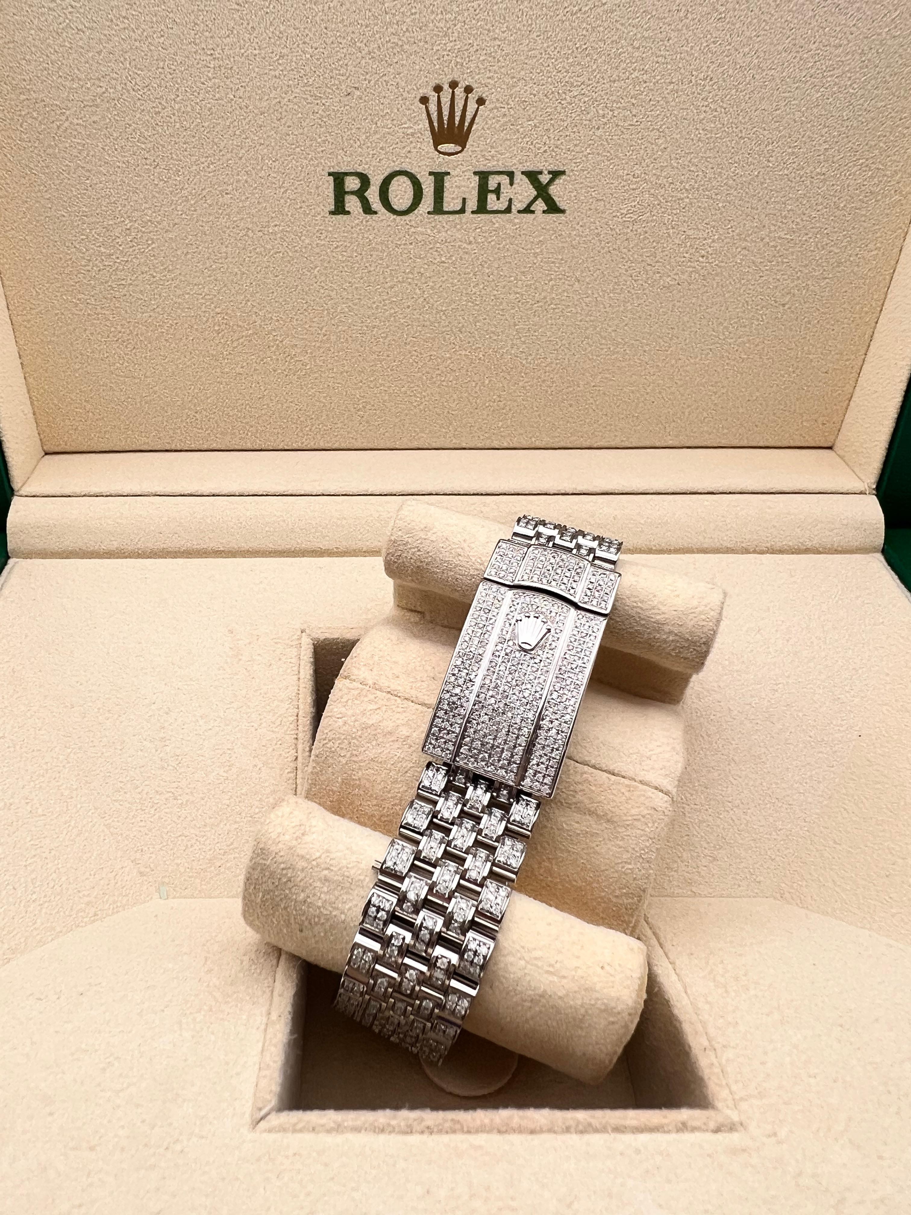 New Rolex Datejust Full Diamond green aftermarket 41mm with box and papers 2020 4