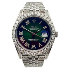 Nuovo Rolex Datejust Full Diamond verde aftermarket 41mm con scatola e documenti 2020