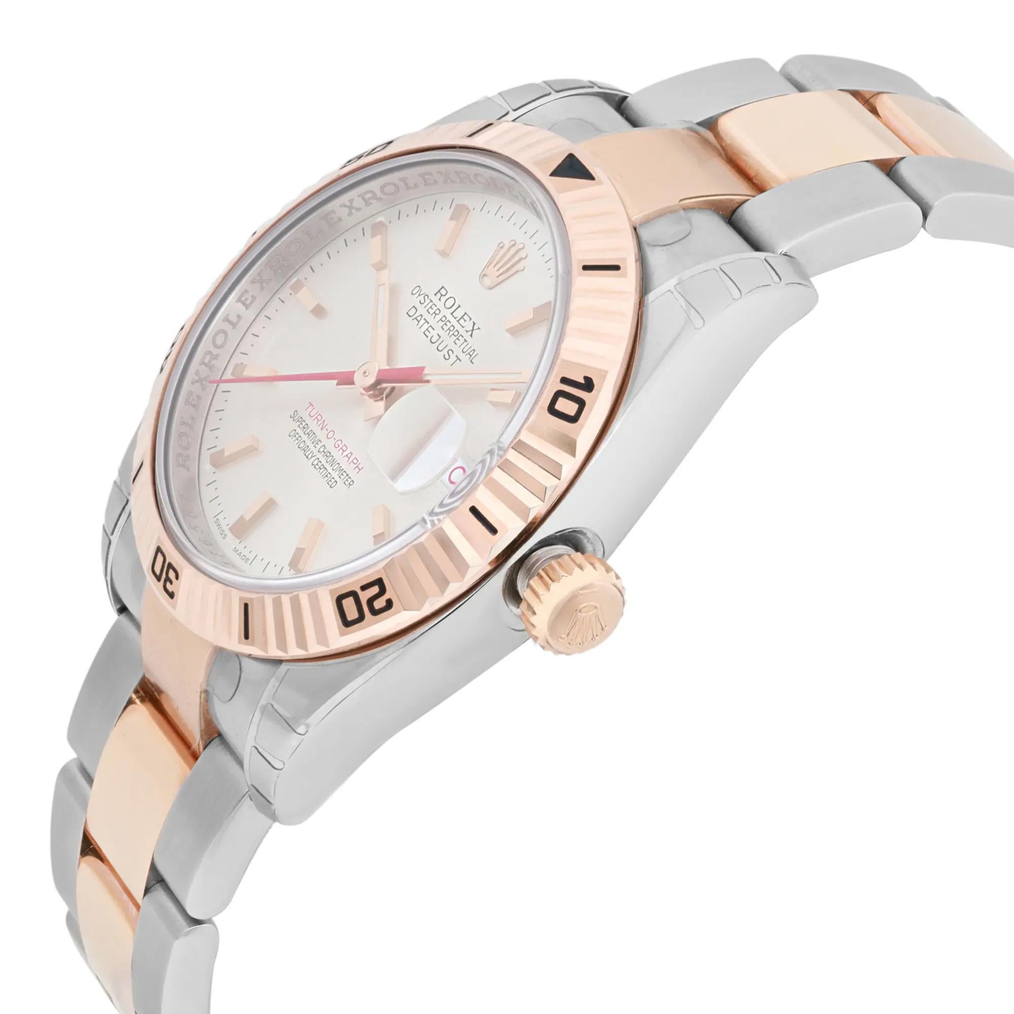 New Rolex Datejust Turn-O-Graph 36mm 18K Rose Gold Mens Automatic Watch 116261 In New Condition For Sale In New York, NY