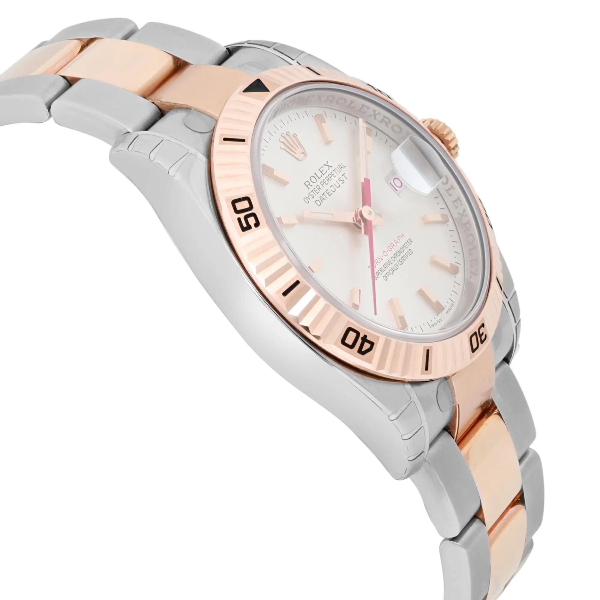 Men's New Rolex Datejust Turn-O-Graph 36mm 18K Rose Gold Mens Automatic Watch 116261 For Sale