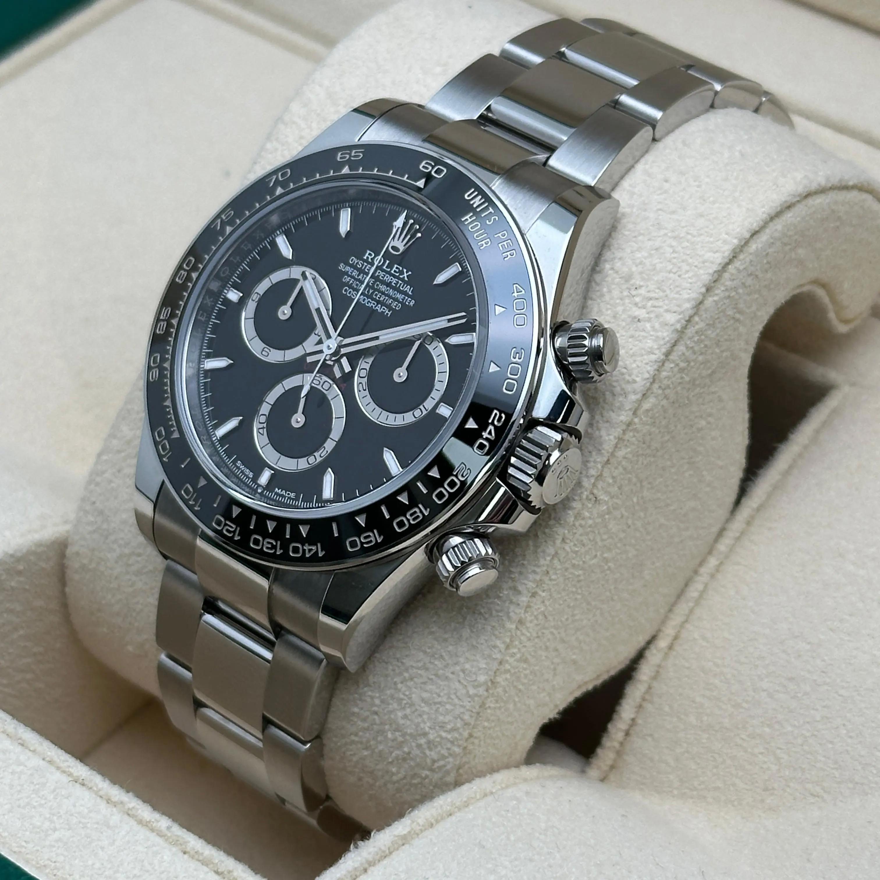 New Rolex Daytona Cosmograph 126500LN Steel Ceramic Black Dial Watch B&P 2024 Neuf - En vente à New York, NY