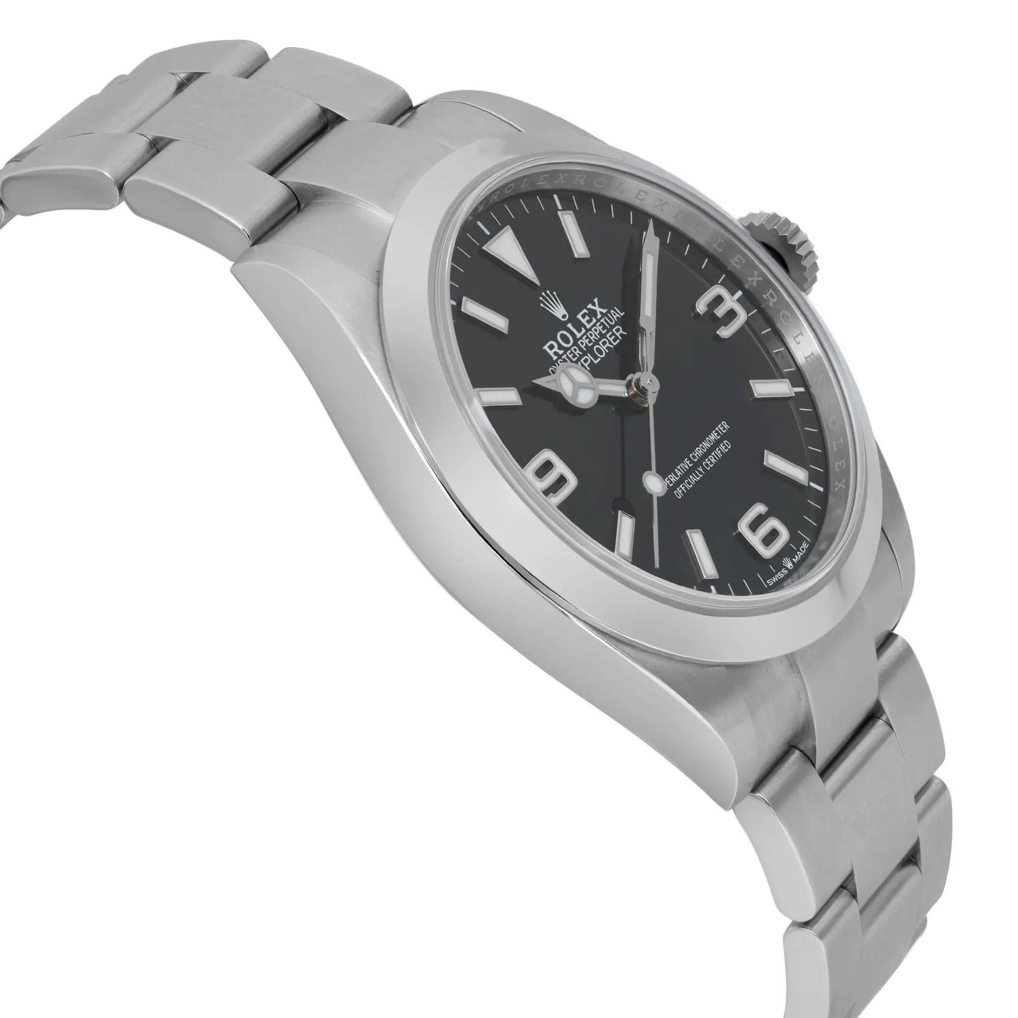 Rolex Explorer 40mm Steel Black Dial Automatic Montre pour hommes 224270 B&P Pour hommes en vente