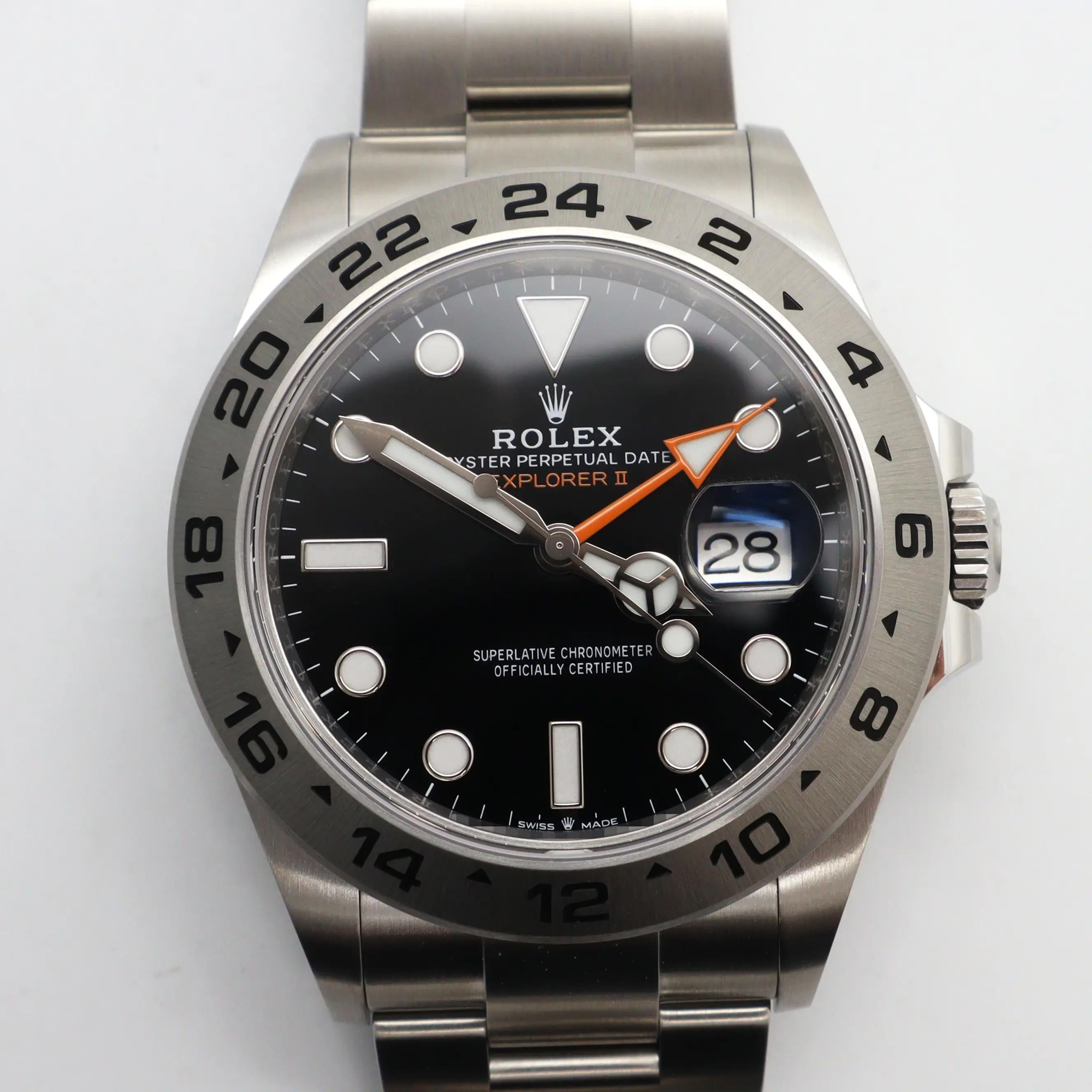 Men's New Rolex Explorer II 42mm Steel Black Dial Automatic Oyster Mens Watch 226570 For Sale