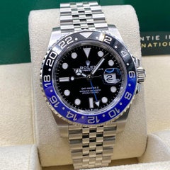 New Rolex GMT-Master II Batgirl Steel Jubilee Black Dial Mens Watch 126710BLNR