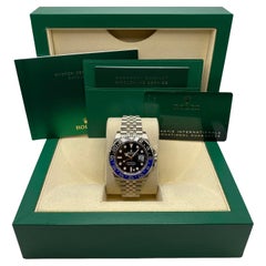 New Rolex GMT-Master II Batgirl Steel Jubilee Black Dial Mens Watch 126710BLNR
