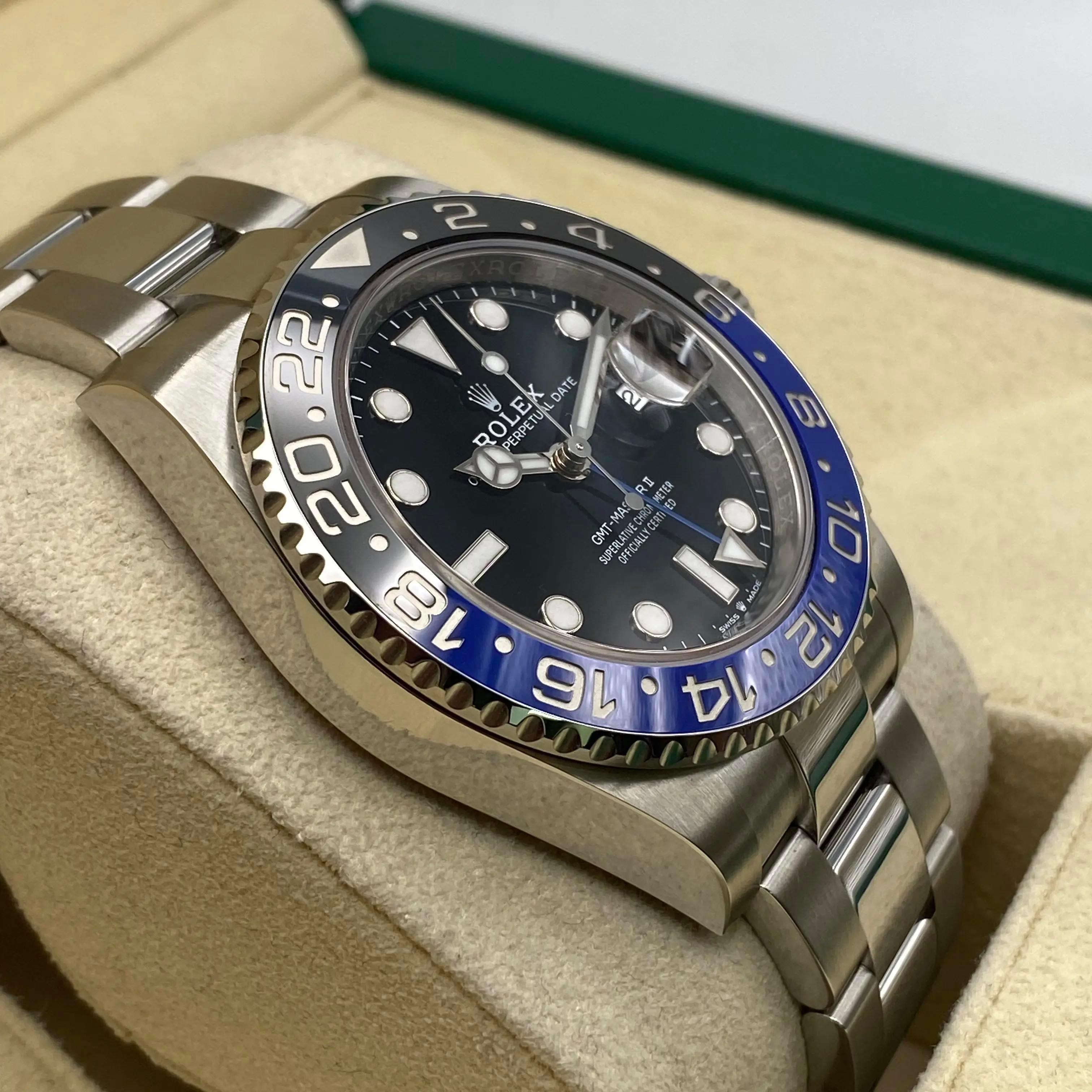 Montre Rolex GMT-Master II Batman Oyster Steel Ceramic Automatic 126710BLNR Pour hommes en vente
