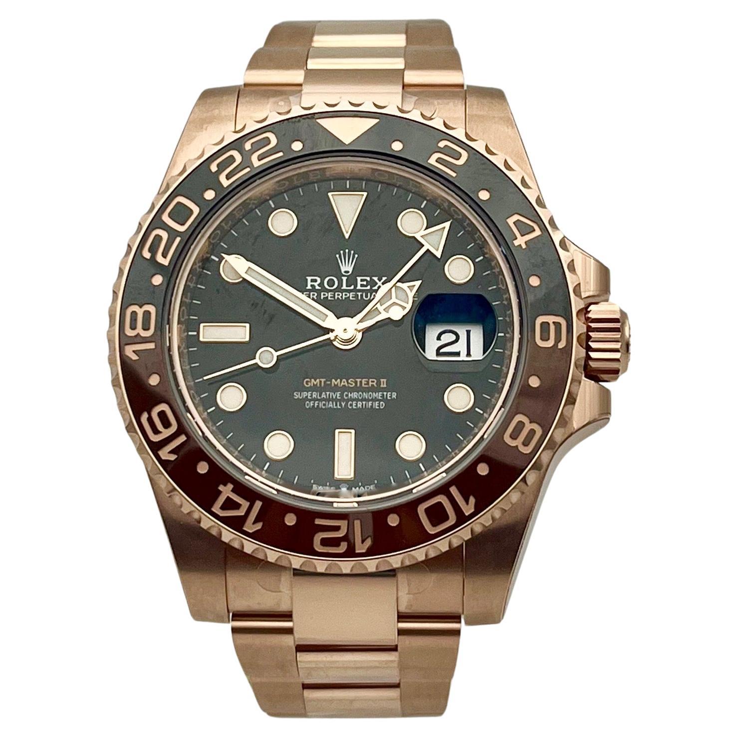 Rolex Montre GMT-MASTER II Everose en or 40 mm avec boîte et papiers, neuve, 2023