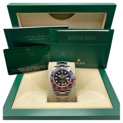NEW Rolex GMT-Master II Pepsi 126710BLRO Steel Black Dial Watch B&P