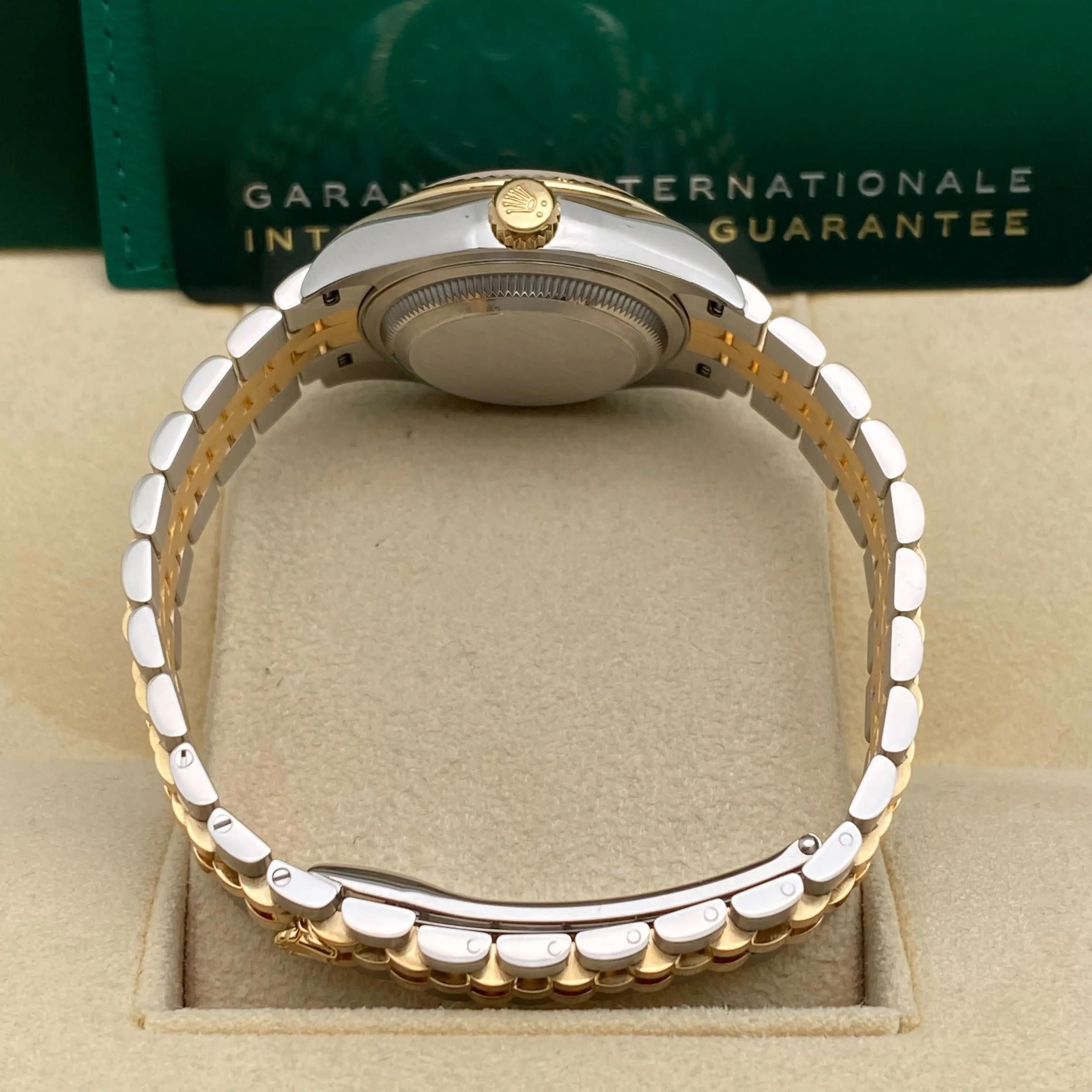 NUEVO Reloj Rolex Lady Datejust 28 de oro amarillo de 18 quilates con esfera de diamantes 279173 en venta 2