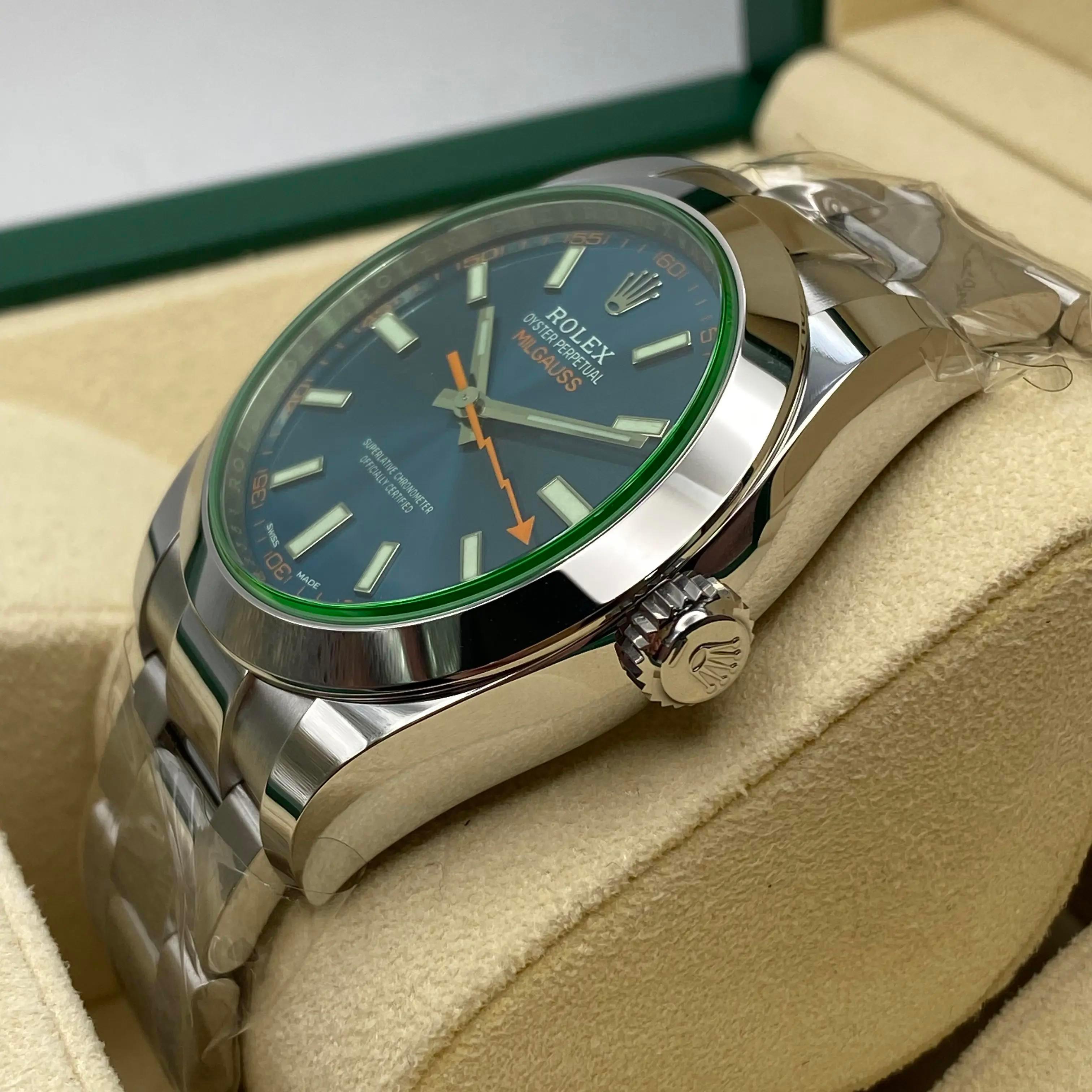 rolex milgauss z blue