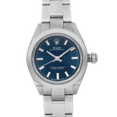 NEU Rolex Oyster Perpetual 28mm Stahlblaue Damen-Automatikuhr 276200, NEU