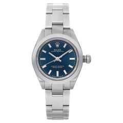 NEW Rolex Oyster Perpetual 28mm Steel Blue Dial Ladies Automatic Watch 276200