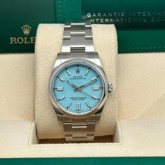 NEW Rolex Oyster Perpetual 36mm Custom Turquoise Dial Watch 126000