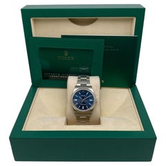 NEW Rolex Oyster Perpetual 36mm Steel Blue Dial Automatic Mens Watch 126000 B&P
