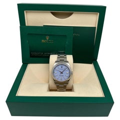 Used NEW Rolex Oyster Perpetual 41mm 134300 Steel Lavender Dial Watch Box Papers