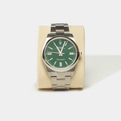 New Rolex Oyster Perpetual 41mm Green in steel