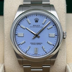 NEW Rolex Oyster Perpetual 41mm 134300 Steel Lavender Dial Watch Box Papers