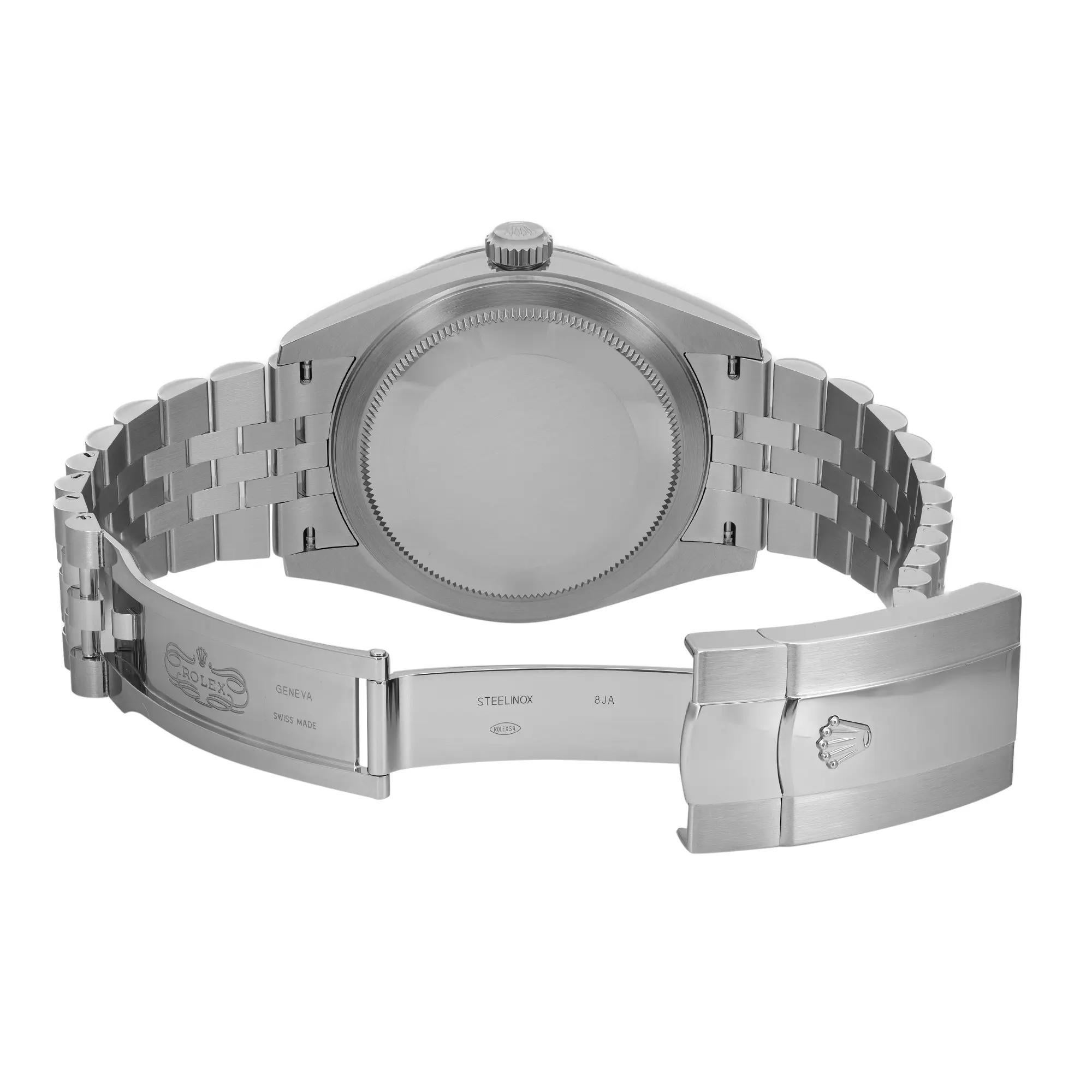 New Rolex Sky-Dweller 18K White Gold Steel Green Dial Jubilee Mens Watch 336934 For Sale 1