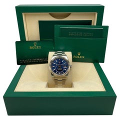 NEW Rolex Sky-Dweller 42mm 326934 Steel Blue Dial Automatic Men Oyster Watch B&P