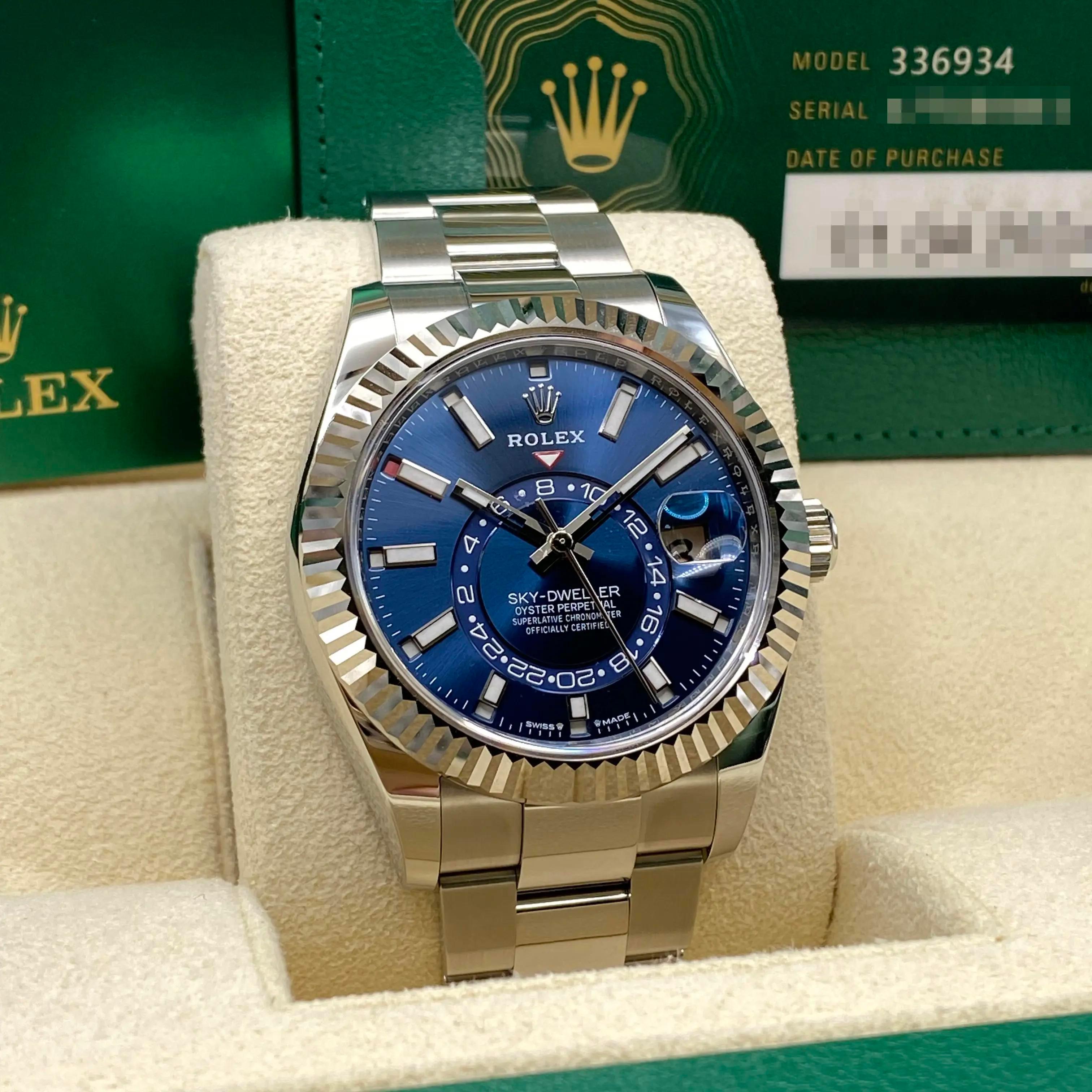 rolex sky-dweller blue price
