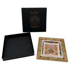 New - Rosenthal Versace Porcelain "Le Jardin De Versace" Ashtray Plate