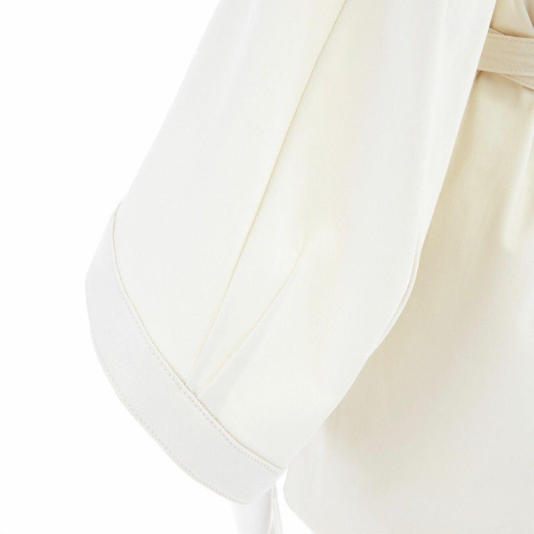 new ROSIE ASSOULIN AW16 detachable sleeve cream cotton twill one ...