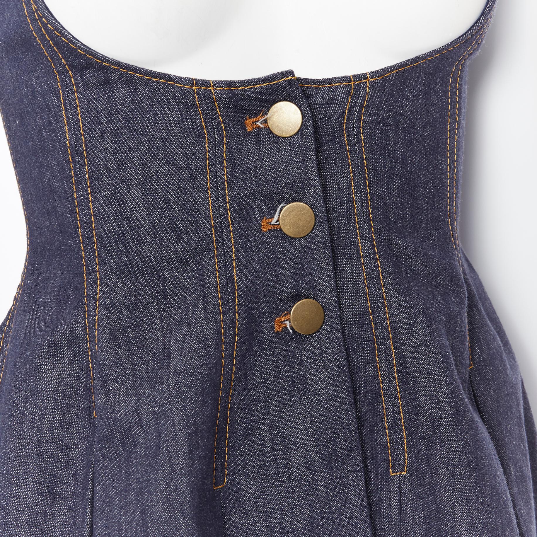 nuevo ROSIE ASSOULIN AW18 Runway azul vaquero cuello redondo peplum corsé top US0
Marca: Rosie Assoulin
Diseñadora: Rosie Assoulin
Colección: Otoño Invierno 2018
Nombre del modelo / Estilo: Top vaquero
Material: Denim
Color: Azul
Patrón: