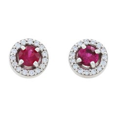 New Ruby
Diamond Halo Stud Earrings, 14k White Gold Pierced Round Cut 0.80ctw New Ruby
Diamond Halo Stud Earrings, 14k White Gold Pierced Round Cut 0.80ctw