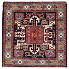 New Rug From Afghanistan, Caucasian Kazak Design, Wool, Natural Dyes, 3-1x3-1