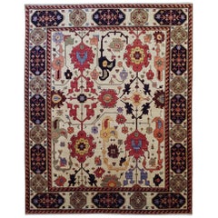 New Rug From Afghanistan, Persian Mahal Design, Wool, About 8x10 Natural Dyes