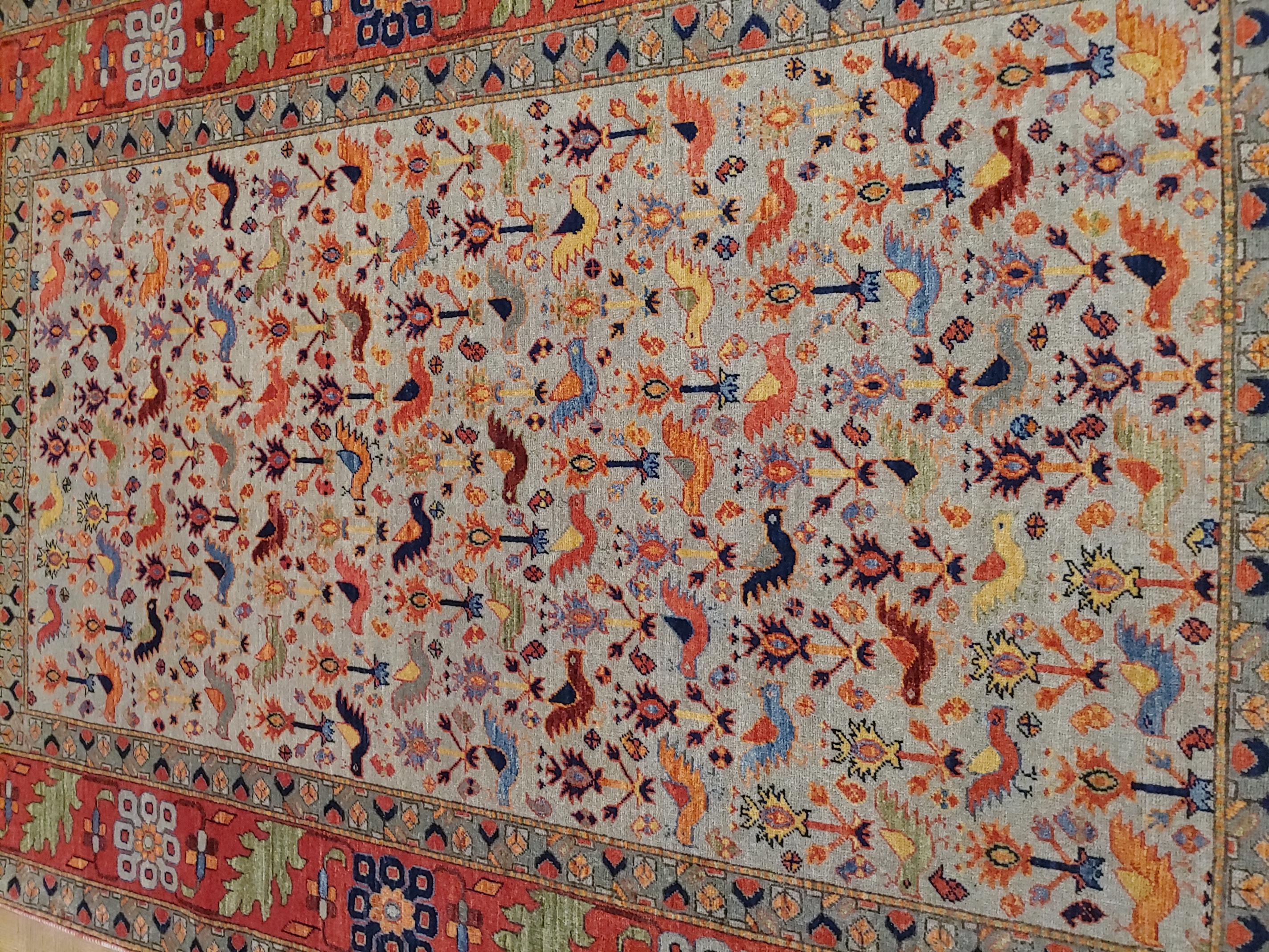New Rug From Afghanistan, Persian Qashqai-Shiraz Design, Wool, Natural Dyes 4x6  In New Condition For Sale In Williamsburg, VA