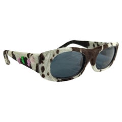 NEW S/S 1999 Gianni Versace by Donatella Pony Hair Appliqué Sunglasses