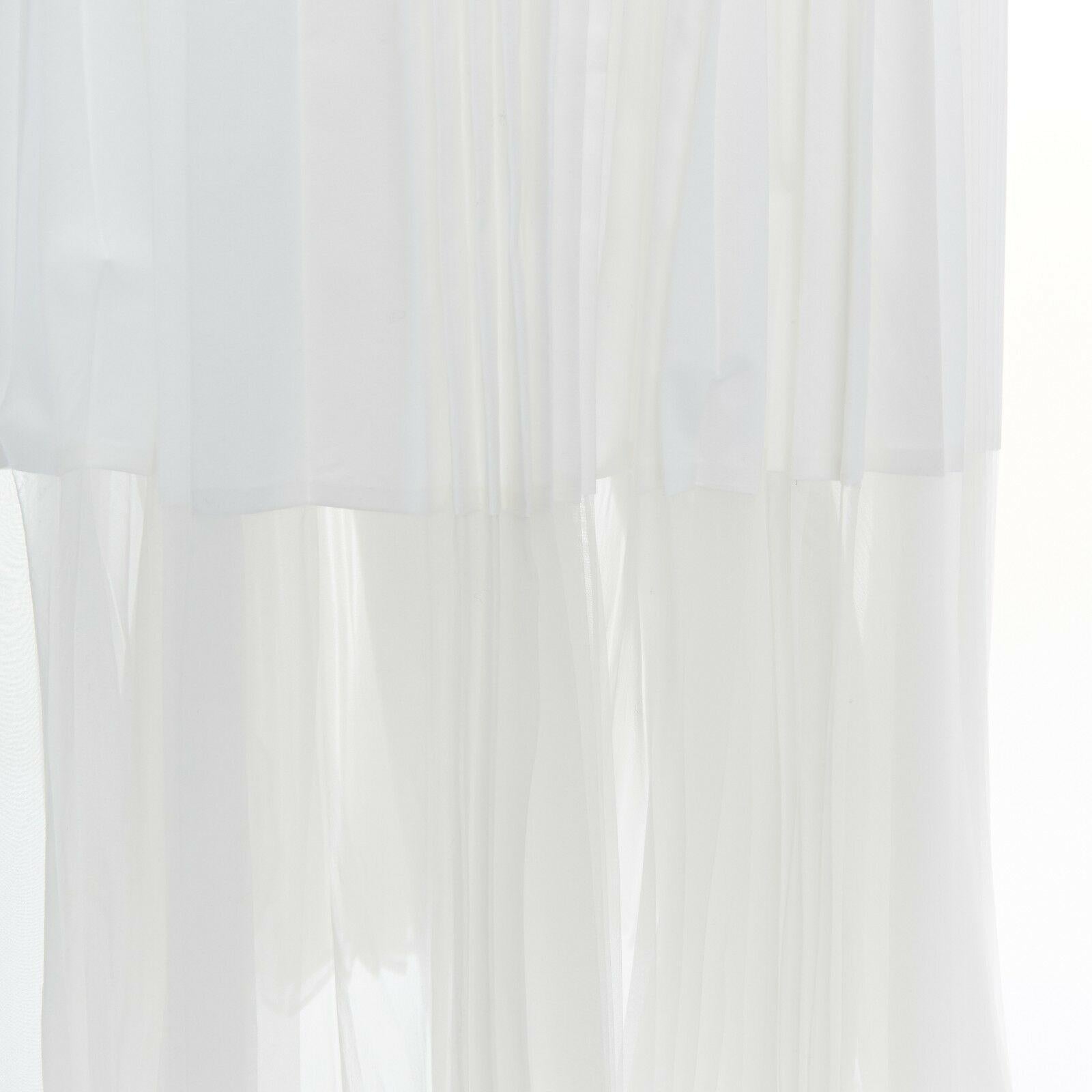 new SACAI Resort 2016 white star western shirt pleated belted cotton dress JP2 M 3