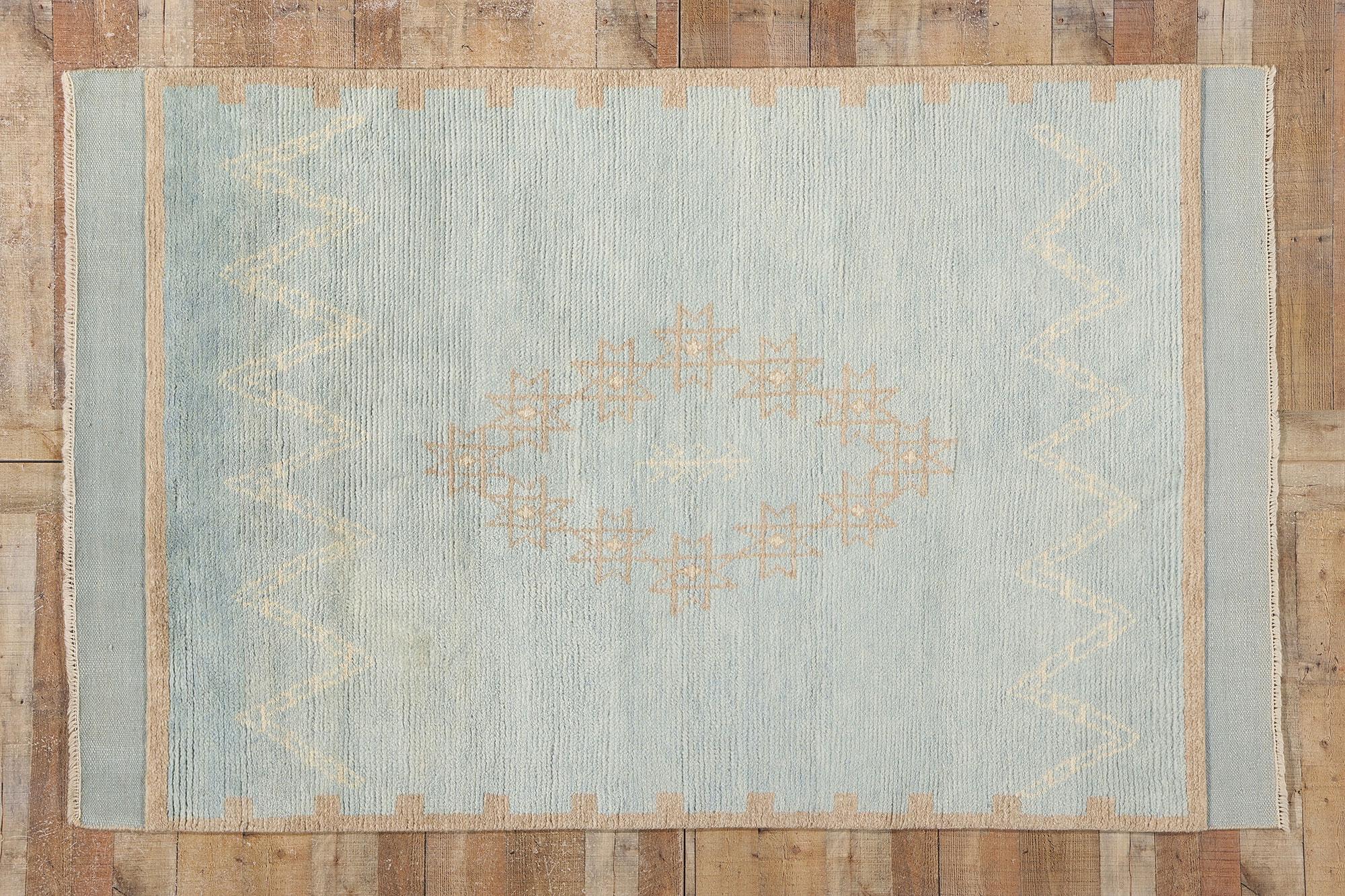 Tappeto marocchino New Sahara Stars Modern Azul, 05'02 x 08'01 in vendita 1