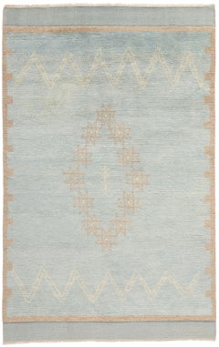 Tapis marocain moderne Azul avec étoiles du Sahara, 05'02 x 08'01