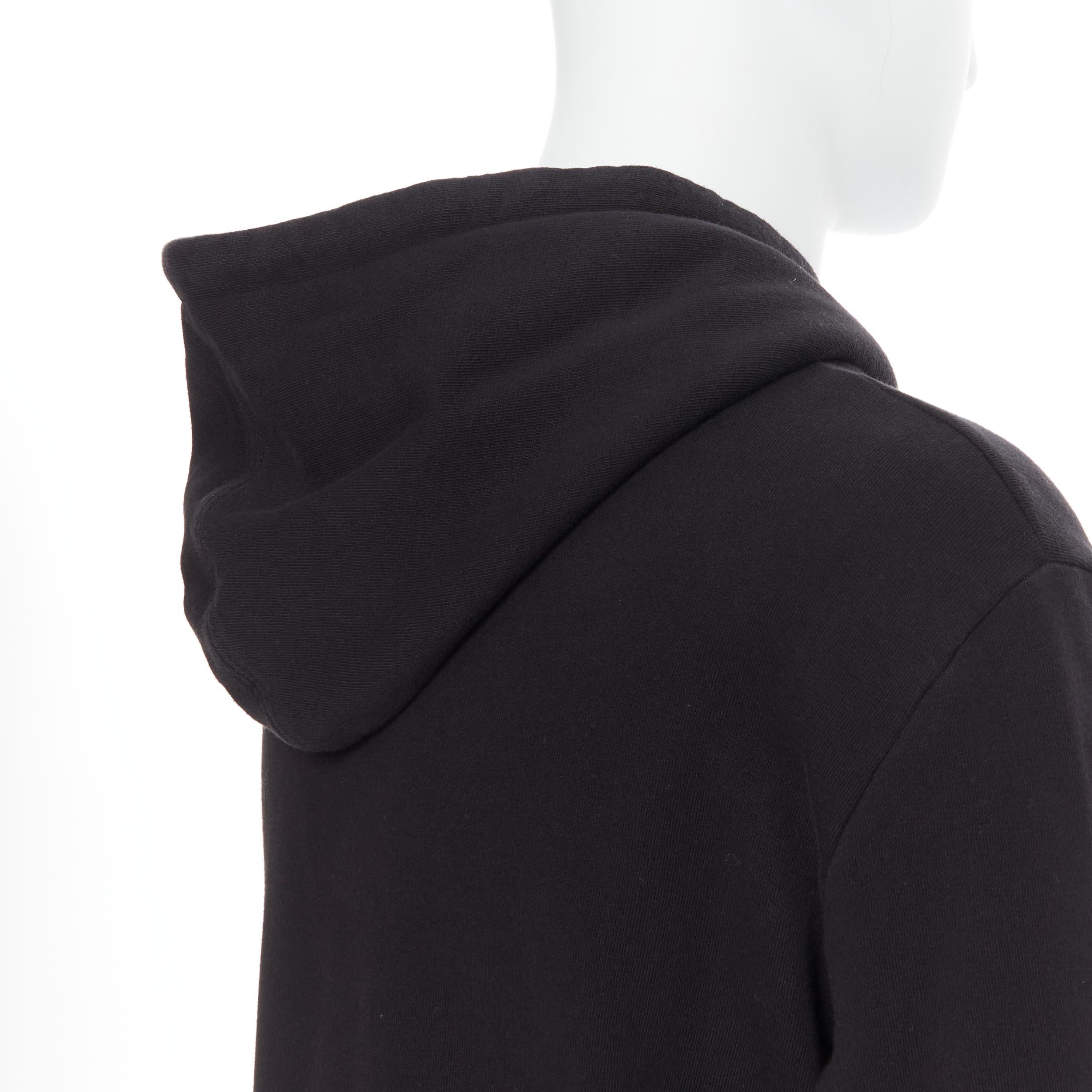 new SAINT LAURENT 2019 black polaroid vintage logo cotton hoodie pullover M 1