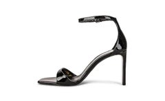 Neu Saint Laurent Schwarze Bernsteinfarbene Ledersandalen mit Absatz Größe 36 EU 6 US