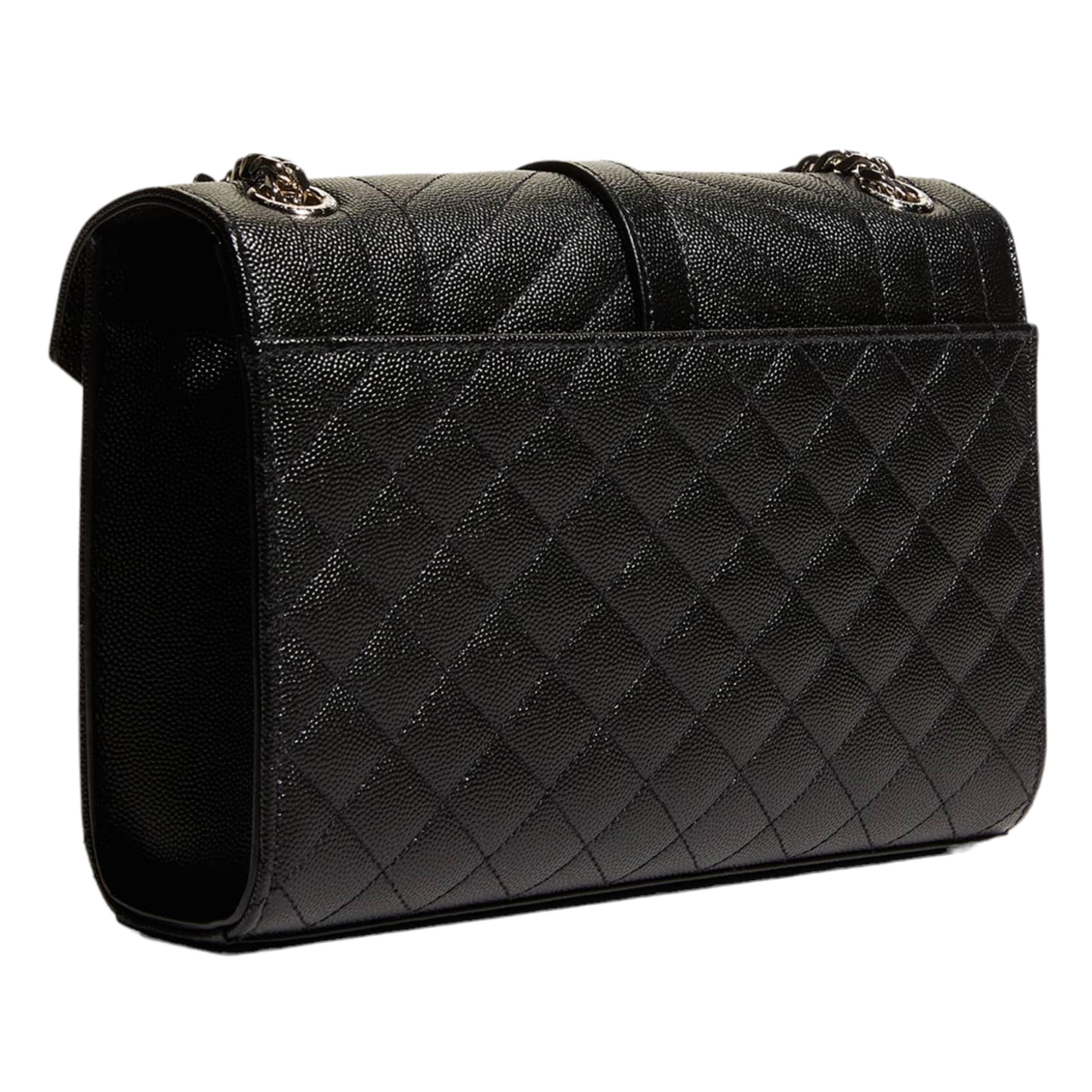 NEW Saint Laurent Black Envelope Medium Chain Leather Crossbody Shoulder Bag For Sale 1