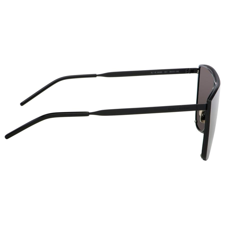 Women's or Men's NEW Saint Laurent Black Frame Black Lens 99mm Shield Sunglasses For Sale