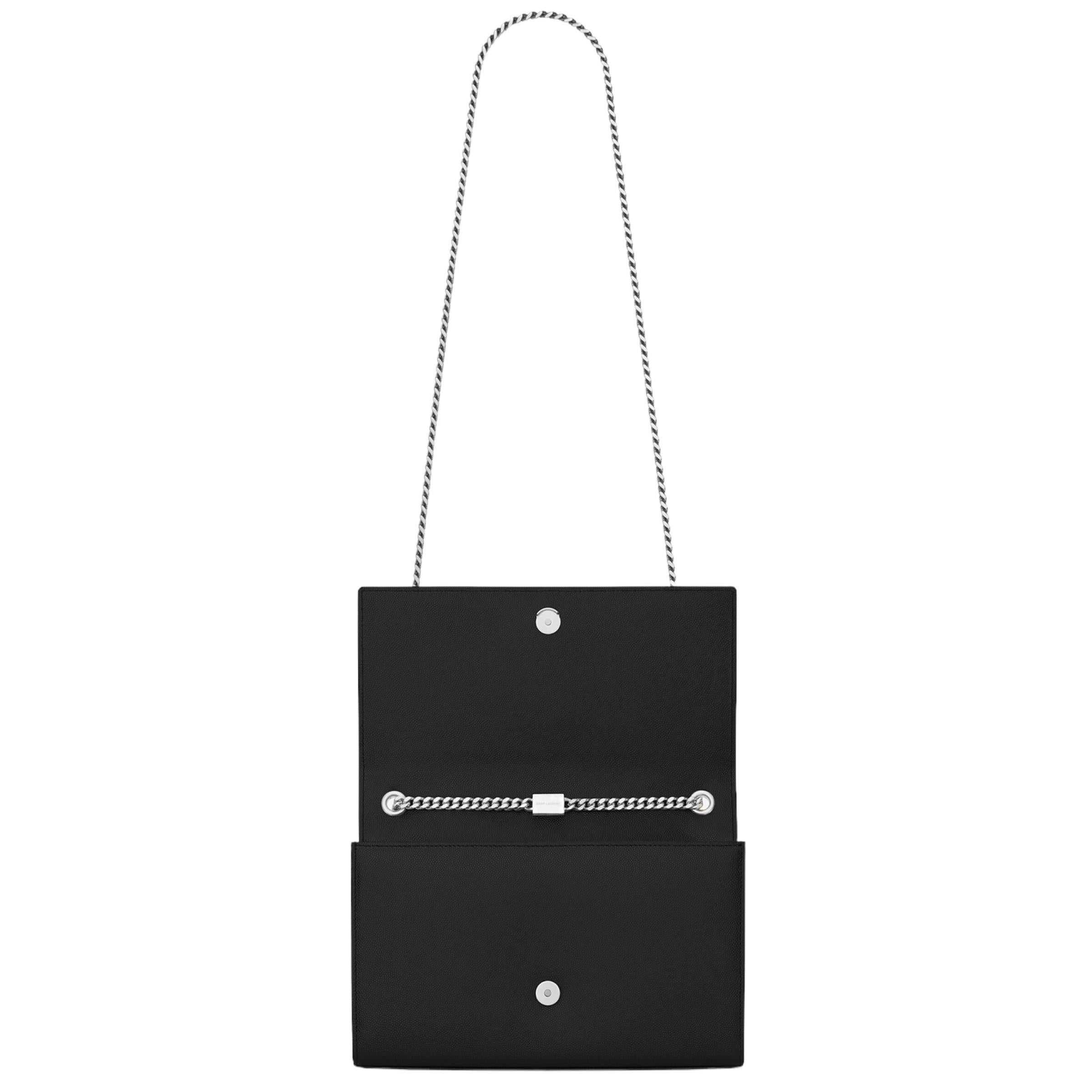 NEW Saint Laurent Black Kate Medium Chain Leather Crossbody Shoulder Bag 4