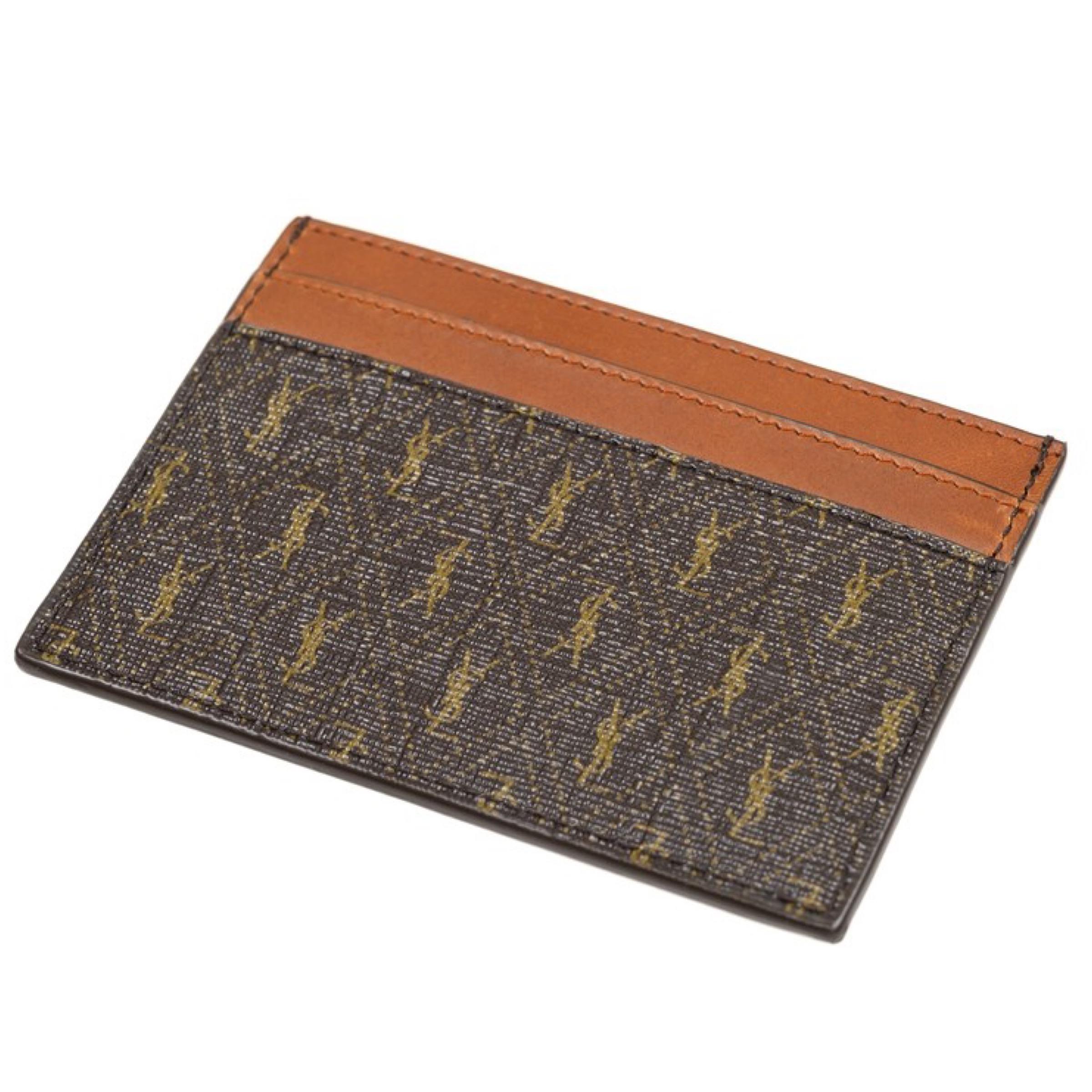 ysl card holder red