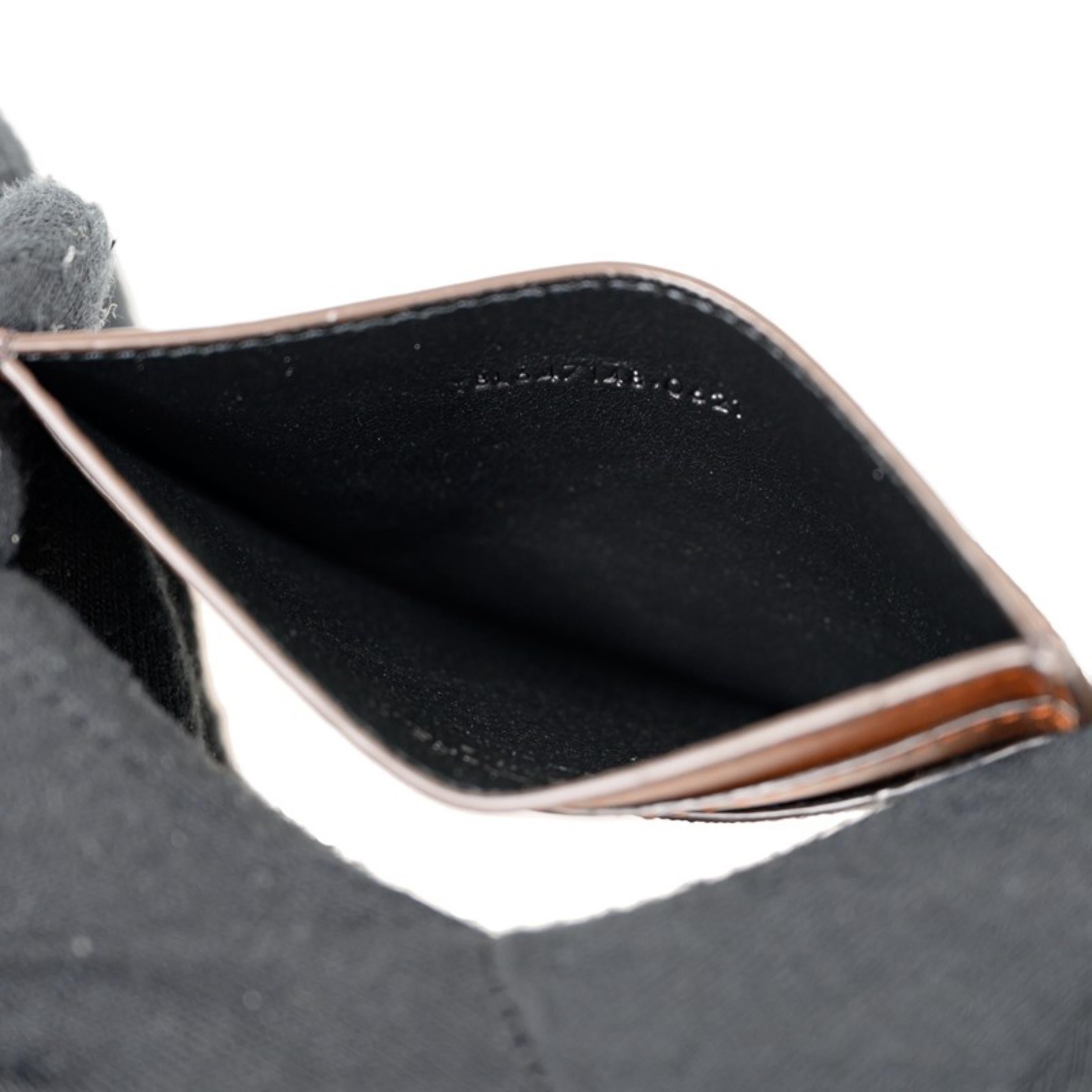New Saint Laurent Black Le Monogramme Cassandre Canvas Card Holder Wallet In New Condition For Sale In San Marcos, CA
