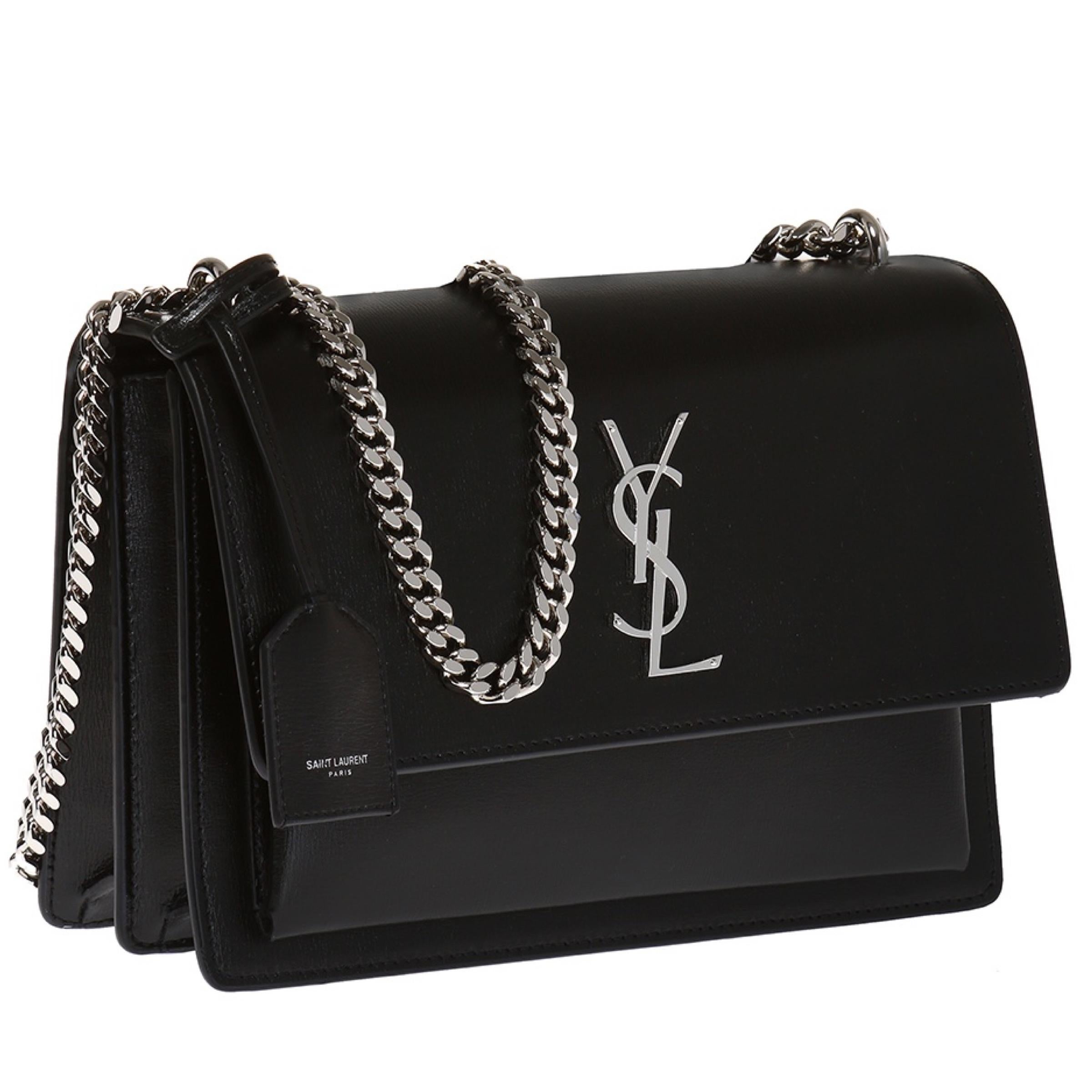 saint laurent sunset medium leather cross-body bag