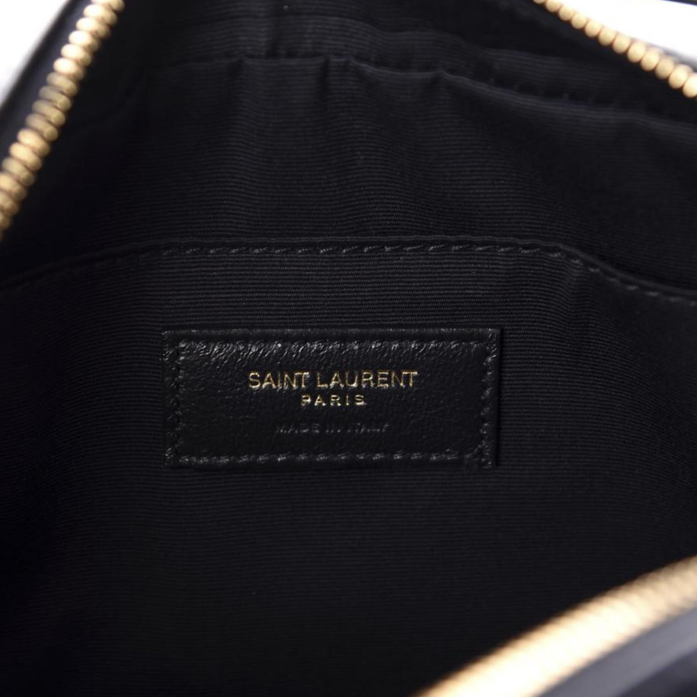 NEW Saint Laurent Black Quilted Leather Lou Crossbody Camera Shoulder Bag For Sale 6