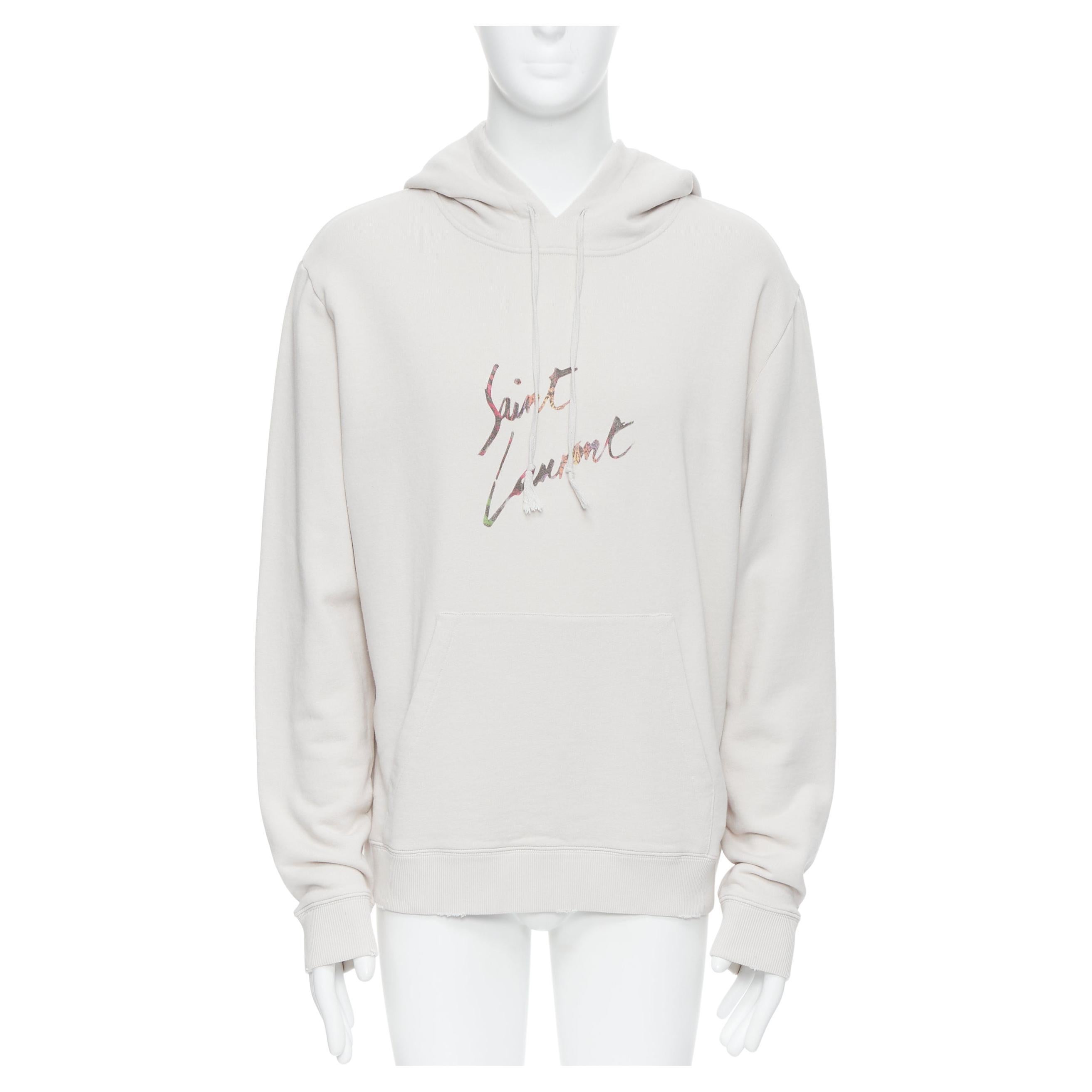 saint laurent animal print hoodie