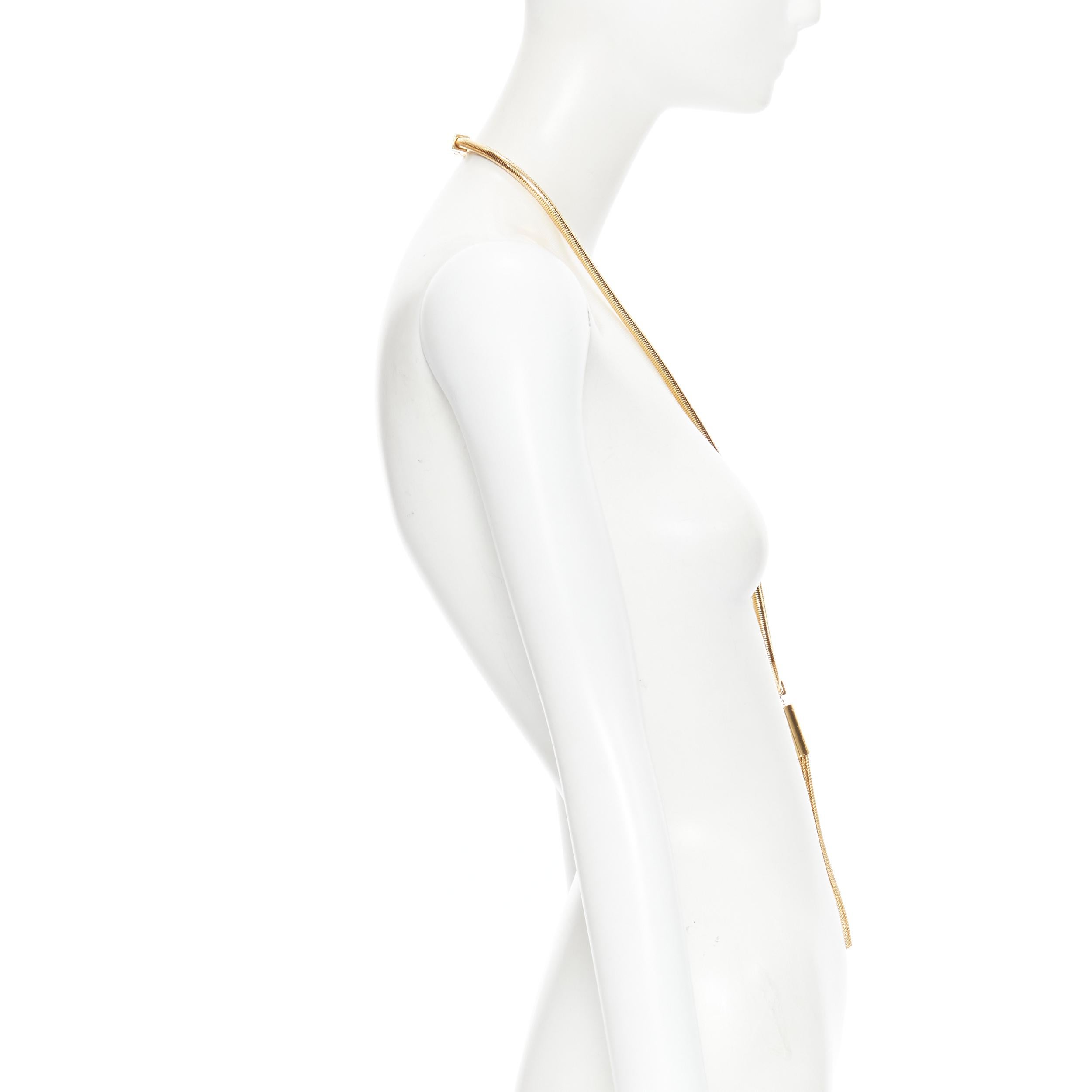 SAINT LAURENT Hedi Slimane 2013 Laufsteg Opium-Deco-Halskette mit goldener Quaste Damen im Angebot