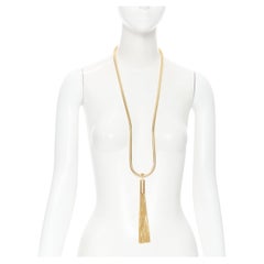 new SAINT LAURENT Hedi Slimane 2013 Runway Opium Deco gold tassel necklace