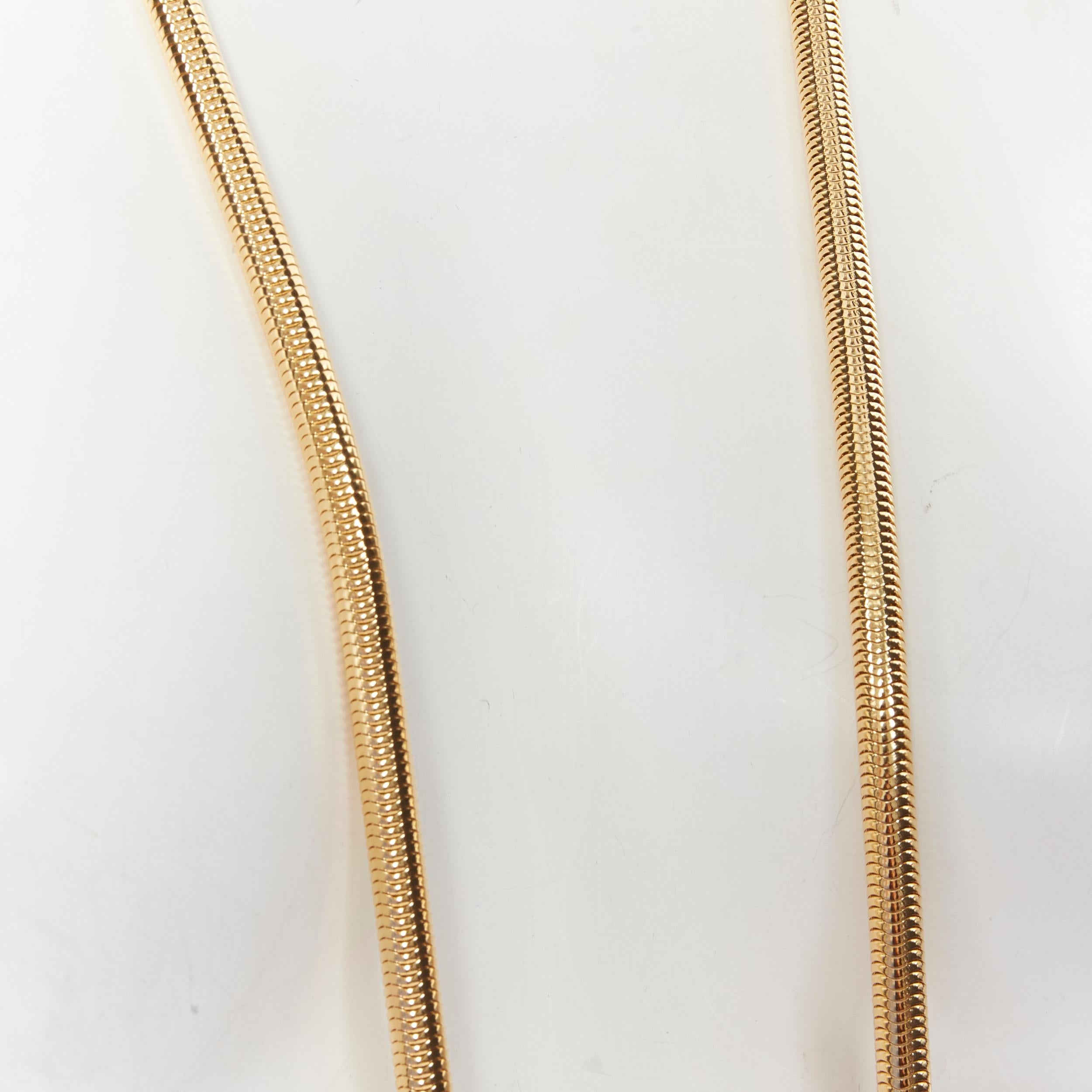 new SAINT LAURENT Hedi Slimane 2013 Runway Opium gold double tassel necklace 1